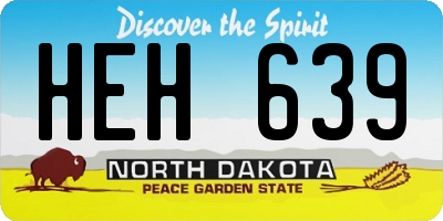 ND license plate HEH639