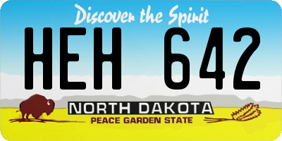 ND license plate HEH642