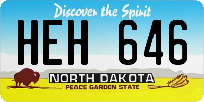ND license plate HEH646