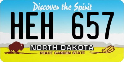 ND license plate HEH657