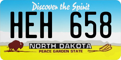 ND license plate HEH658