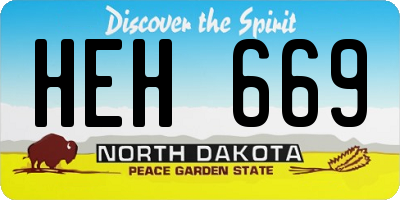 ND license plate HEH669