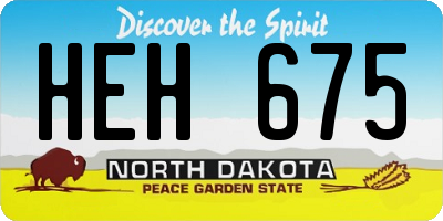 ND license plate HEH675