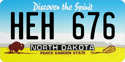 ND license plate HEH676