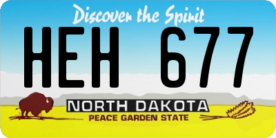 ND license plate HEH677