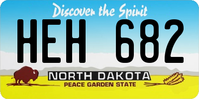 ND license plate HEH682