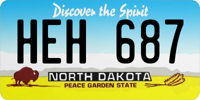 ND license plate HEH687