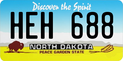 ND license plate HEH688