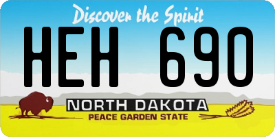 ND license plate HEH690