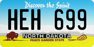 ND license plate HEH699