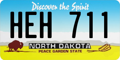 ND license plate HEH711