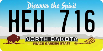 ND license plate HEH716