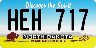 ND license plate HEH717