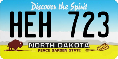 ND license plate HEH723