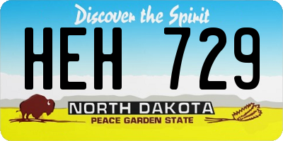 ND license plate HEH729