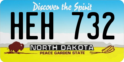 ND license plate HEH732