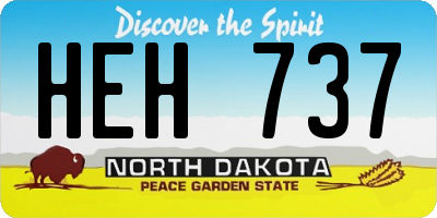 ND license plate HEH737