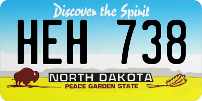 ND license plate HEH738