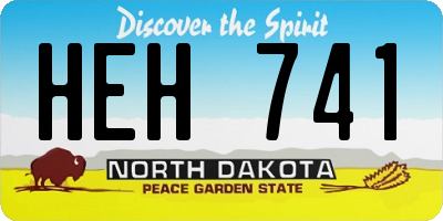 ND license plate HEH741