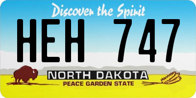 ND license plate HEH747