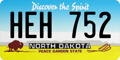 ND license plate HEH752