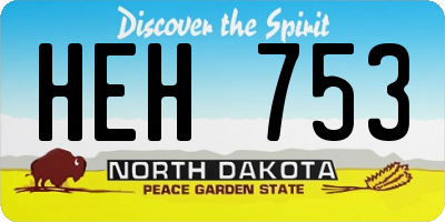 ND license plate HEH753