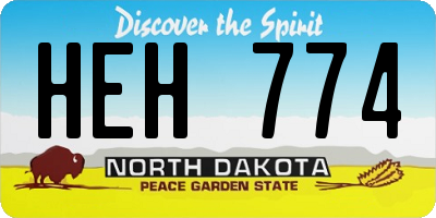 ND license plate HEH774