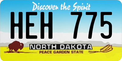 ND license plate HEH775