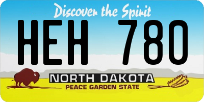 ND license plate HEH780