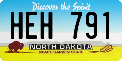 ND license plate HEH791
