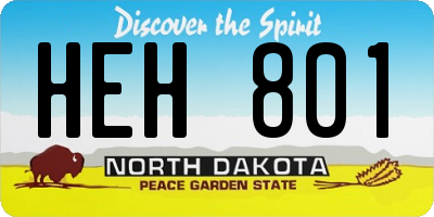ND license plate HEH801