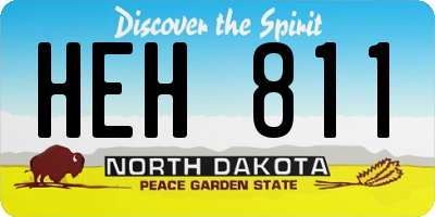 ND license plate HEH811