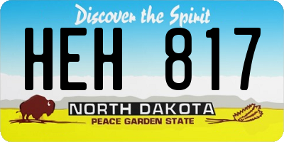 ND license plate HEH817