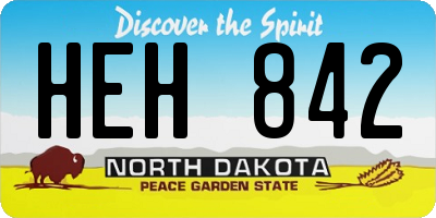 ND license plate HEH842
