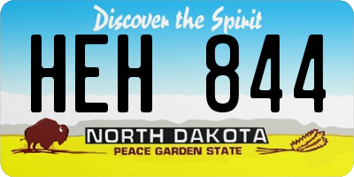 ND license plate HEH844