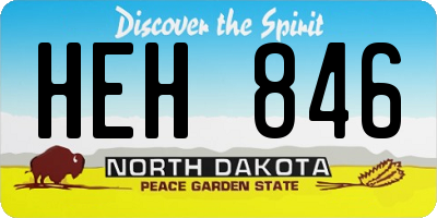 ND license plate HEH846
