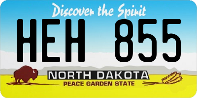 ND license plate HEH855