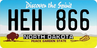 ND license plate HEH866
