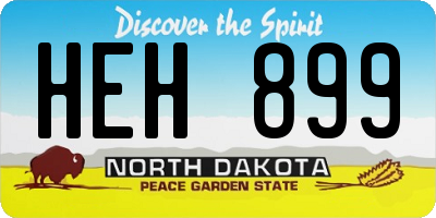 ND license plate HEH899