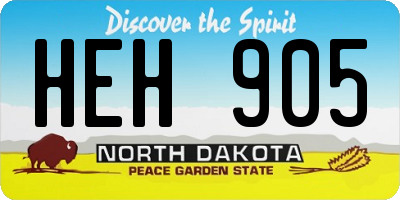 ND license plate HEH905