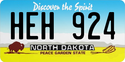 ND license plate HEH924