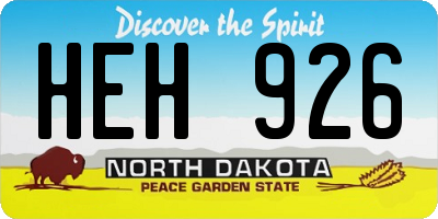 ND license plate HEH926