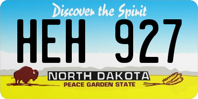 ND license plate HEH927