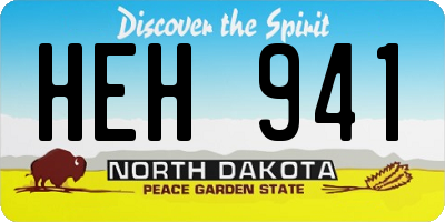 ND license plate HEH941