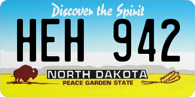 ND license plate HEH942