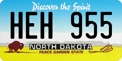 ND license plate HEH955