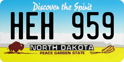ND license plate HEH959