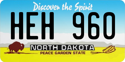 ND license plate HEH960