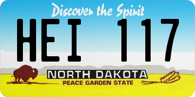 ND license plate HEI117