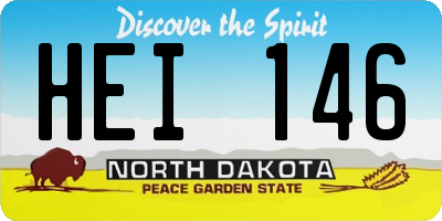ND license plate HEI146